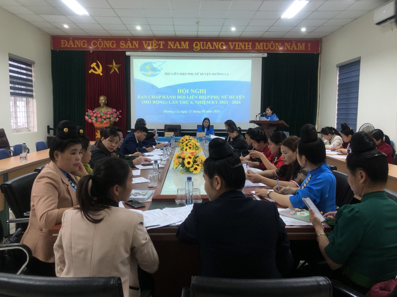 Hội nghị Ban chấp hành Hội Liên hiệp phụ nữ huyện Mường La lần thứ 6, nhiệm kỳ 2021 - 2026