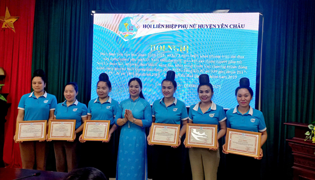 Hội LHPN huyện Yên Châu tổ chức Hội nghị biểu dương điển hình tiên tiến 2020- 2025; Sơ kết 3 năm triển khai phong trào thi đua
